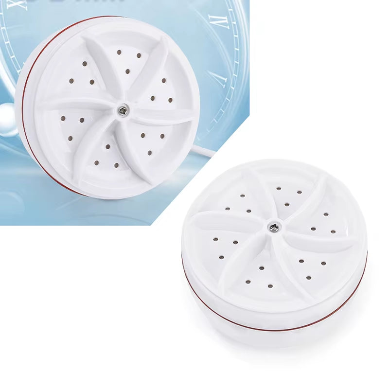 TurboClean™ Mini Washer: USB-Powered Ultrasonic Laundry Solution for Home & Travel